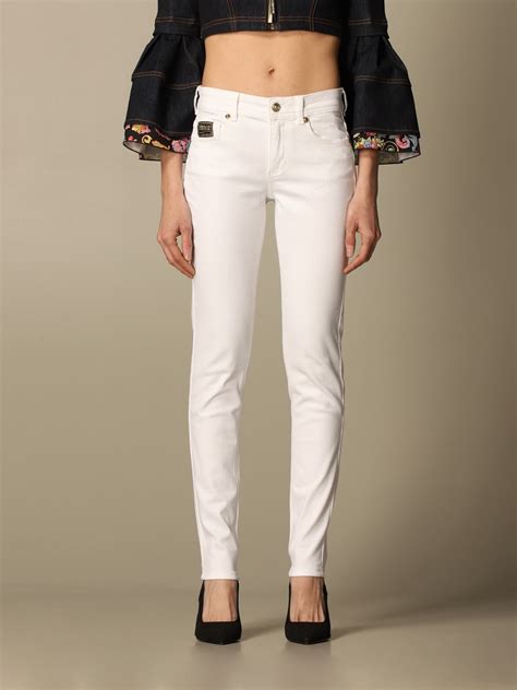 versace hose kurz white|Versace women's jeans.